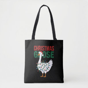 Christmas Goose Lights Cute Holiday  Tote Bag