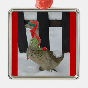 Christmas Goose Metal Tree Decoration
