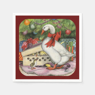 Christmas Goose Napkin