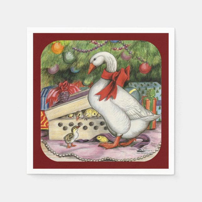 Christmas Goose Napkin (Front)