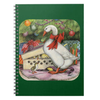Christmas Goose Spiral Notebook