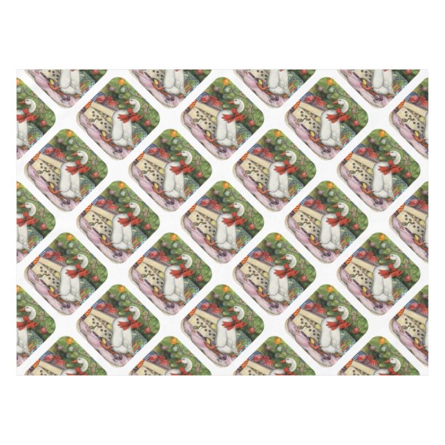 Christmas Goose Tablecloth (Front (Horizontal))