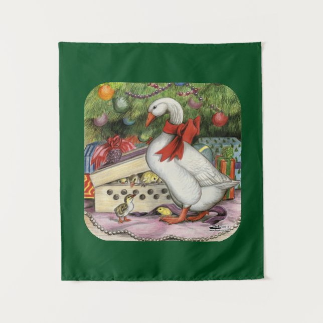 Christmas Goose Tapestry (Front)
