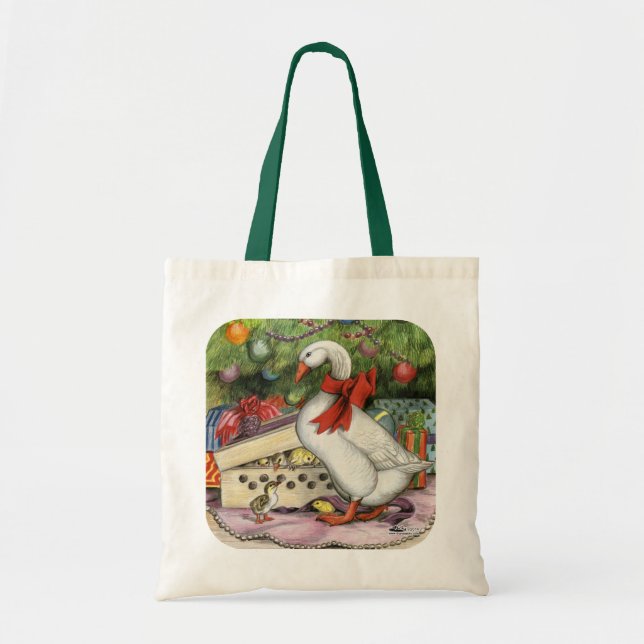 Christmas Goose Tote Bag (Front)