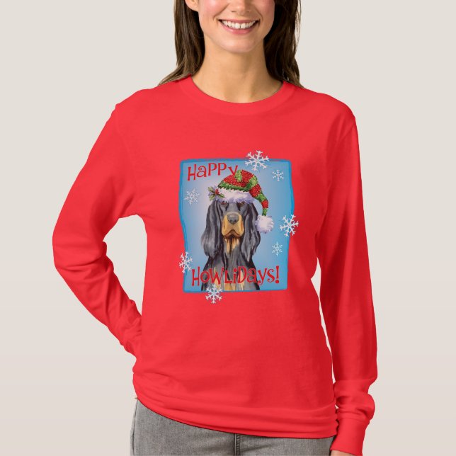 Christmas Gordon Setter T-Shirt (Front)