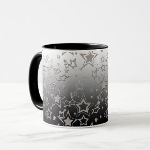 Christmas gradient glitter shine confetti stars fu mug