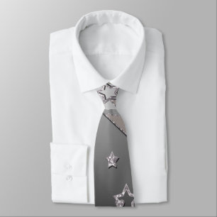 Christmas gradient glitter shine confetti stars fu tie