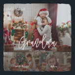 Christmas Gramdma Photo Collage Personalised  Trivet<br><div class="desc">Featuring grandkids photo collage and a modern script typography you can easily change to add the grandchildren's names and photos. An elegant design to send to friends and family this Holiday season.</div>