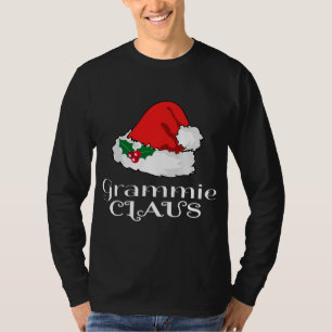 Christmas Grammie Claus Matching Pajama Santa Hat  T-Shirt