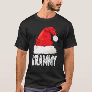 Christmas Grammy Santa Hat Xmas Matching Family  1 T-Shirt