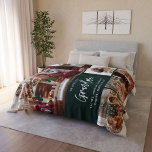 Christmas Grandma 5 Photos with Pet  Personalised  Sherpa Blanket<br><div class="desc">Featuring grandkids photo collage and a modern script typography you can easily change to add your family name and photos. An elegant design to send to friends and family this Holiday season.</div>