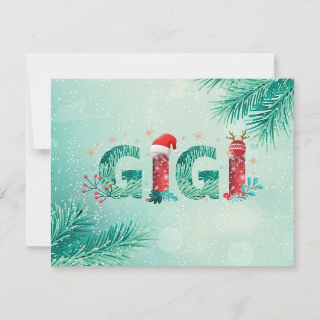 Christmas Grandmother Holiday Card (Front)