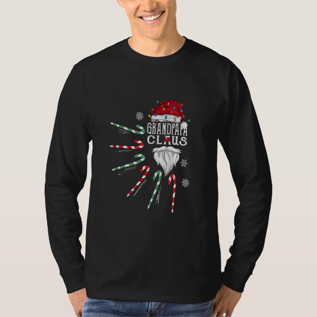 Christmas Grandpapa Claus Grandpapa Beard Candy Ca T-Shirt (Front)