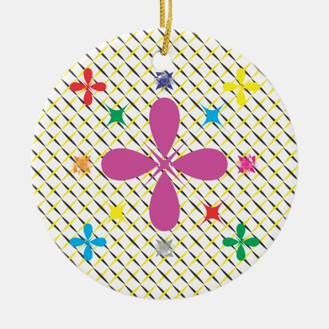 Christmas graphic decor, Happy Holidays! Ceramic Tree Decoration (Front)
