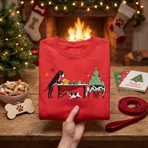 Christmas Great Dane French Bulldog Fun T-Shirt