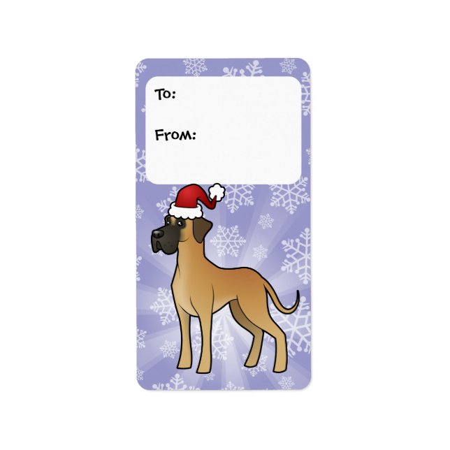 Christmas Great Dane Gift Tags (Front)