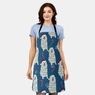Christmas Great Pyrenees Apron