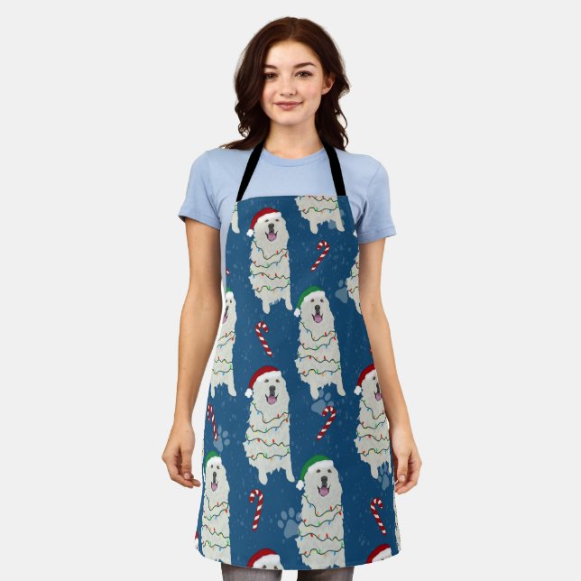 Christmas Great Pyrenees Apron (Worn)