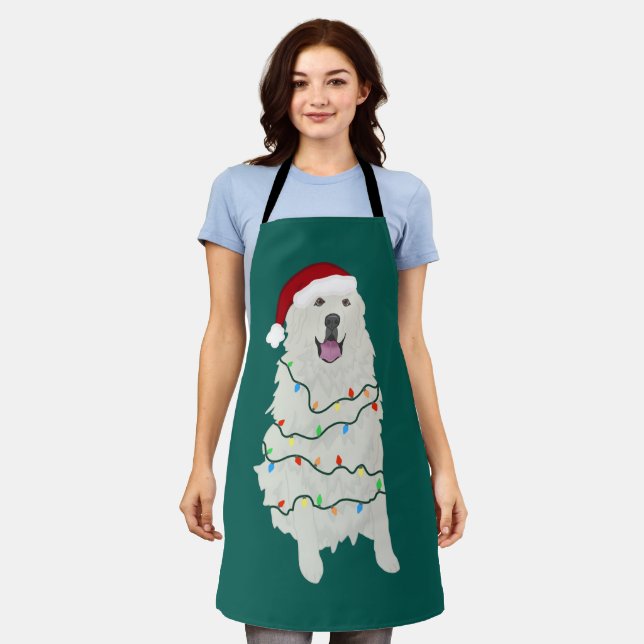 Christmas Great Pyrenees Apron (Worn)