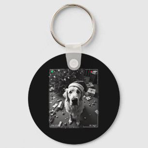 Christmas Great Pyrenees Caught On Camera  Key Ring