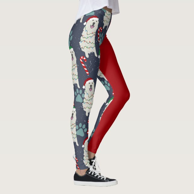 Christmas Great Pyrenees  Leggings (Right)