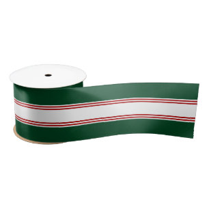 Christmas green and red Ribbon Satin Ribbon