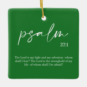 Christmas Green Bible Verse  Ceramic Ornament