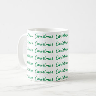 Christmas green coffee mug