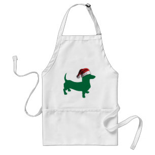 Christmas Green Dachshund Standard Apron