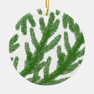 Christmas Green fir tree branches  Ornament