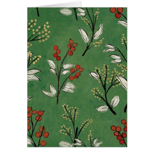 Christmas Green Floral Pattern (Front)