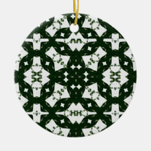 Christmas Green Garland Ceramic Tree Decoration