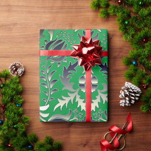 Christmas Green Gift Ideas Fun Artsy Colours Wrapping Paper