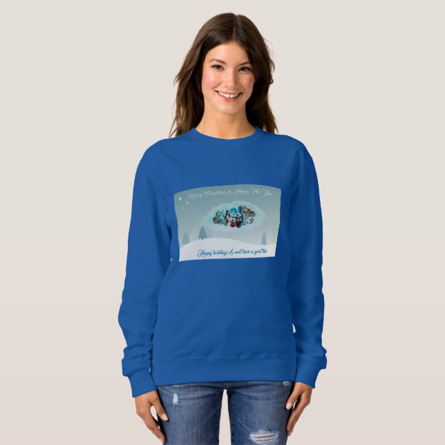 Christmas Green-Grey Sweatshirt (Front Full)