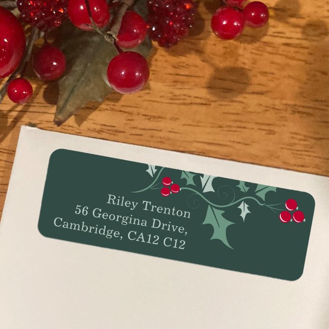 Christmas green holly and red berries graphic  (Creator Uploaded)