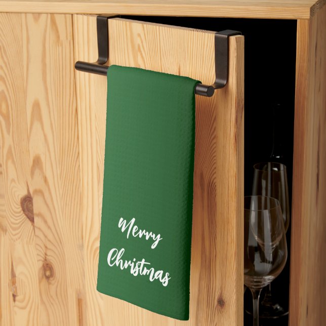 Christmas Green Kitchen Towels (Thirds Fold)