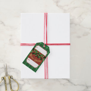 Christmas Green Plaid Gift Tags