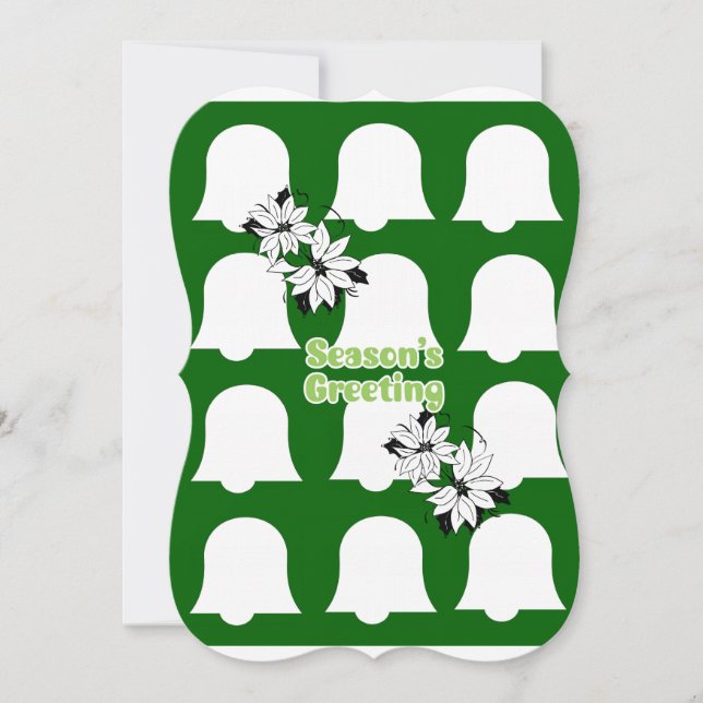 Christmas Green Seasons GreetingFlat Greeting Card (Front)