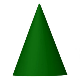 Christmas Green Solid Colour Party Hat