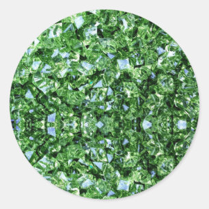 Christmas Green Sparkle Holidays Classic Round Sticker