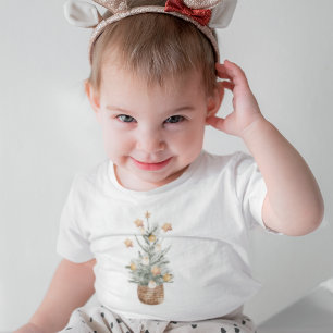 Christmas Green Tree   Merry Christmas Baby Bodysuit