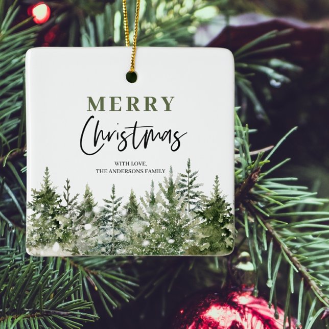 Christmas Green Tree | Merry Christmas Ceramic Ornament (Creator Uploaded)