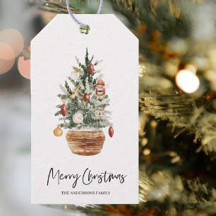 Christmas Green  Tree   Merry Christmas Gift Tags