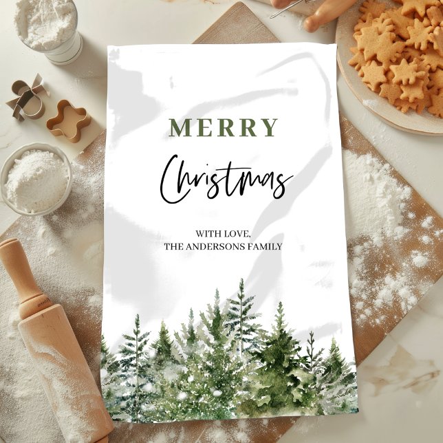 Christmas Green Tree | Merry Christmas Tea Towel (Creator Uploaded)