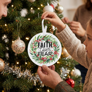 Christmas Greenery ''A Child 'Christmas Wreath Ceramic Tree Decoration