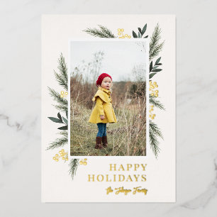 Christmas Greenery Berry Frame Photo