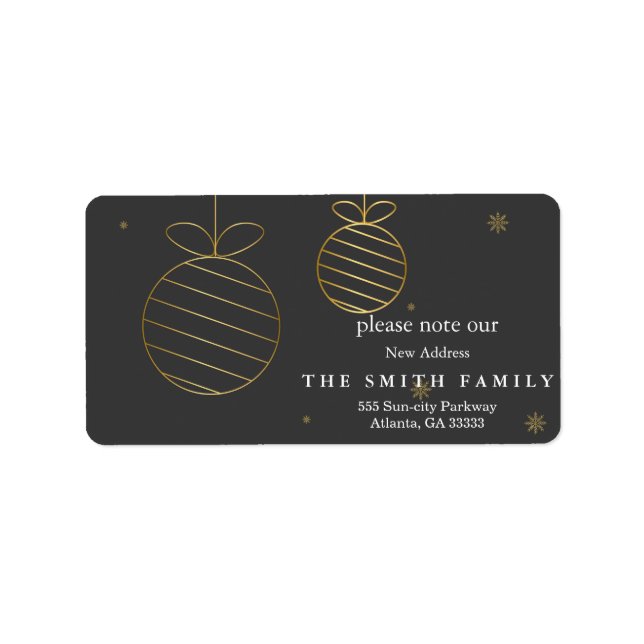 Christmas Greenery & Berry New Address  Label (Front)