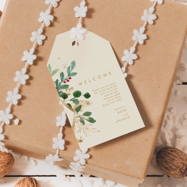 Christmas Greenery | Cream Welcome Gift Tags (Creator Uploaded)