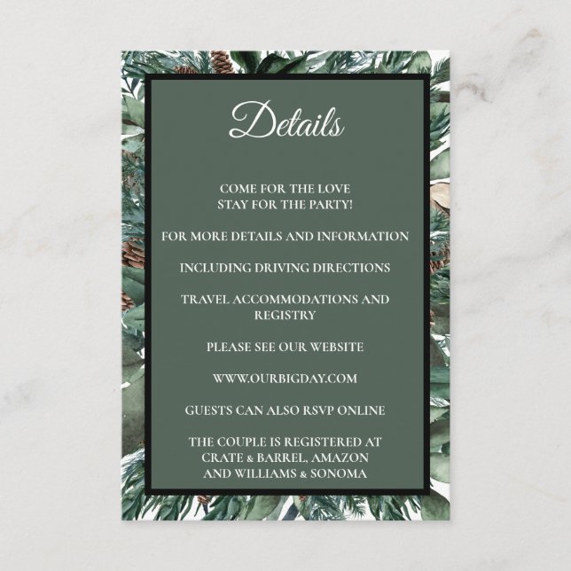 Christmas Greenery Enclosure Card Details (Front)