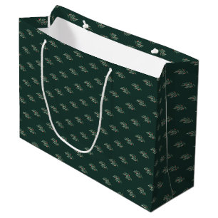 Christmas Greenery Leaves & Berries Large Gift Bag